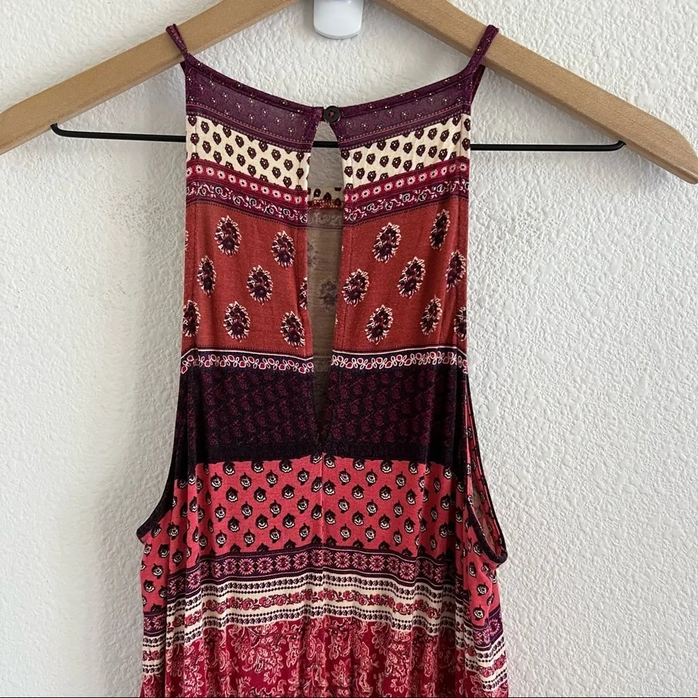 American Eagle Soft & Sexy Festival Boho Gypsy Printed Strappy Slit Dress S - Image 7
