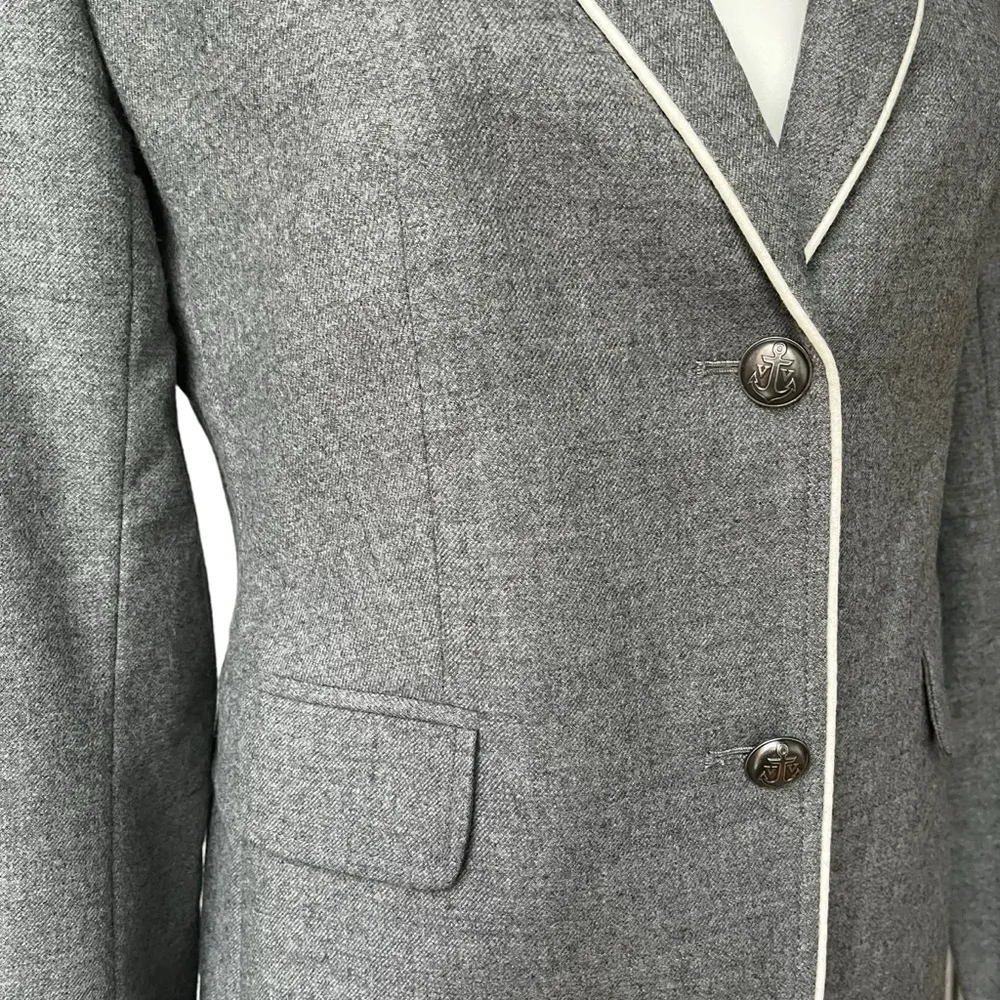 Vineyard Vines Gray Piped Wool Blazer - Image 10