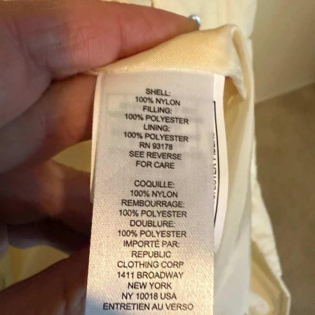 Industry Republic Clothing XS TP Cream Quilted Windbreaker Jacket or Shacket Size 2 - Image 3