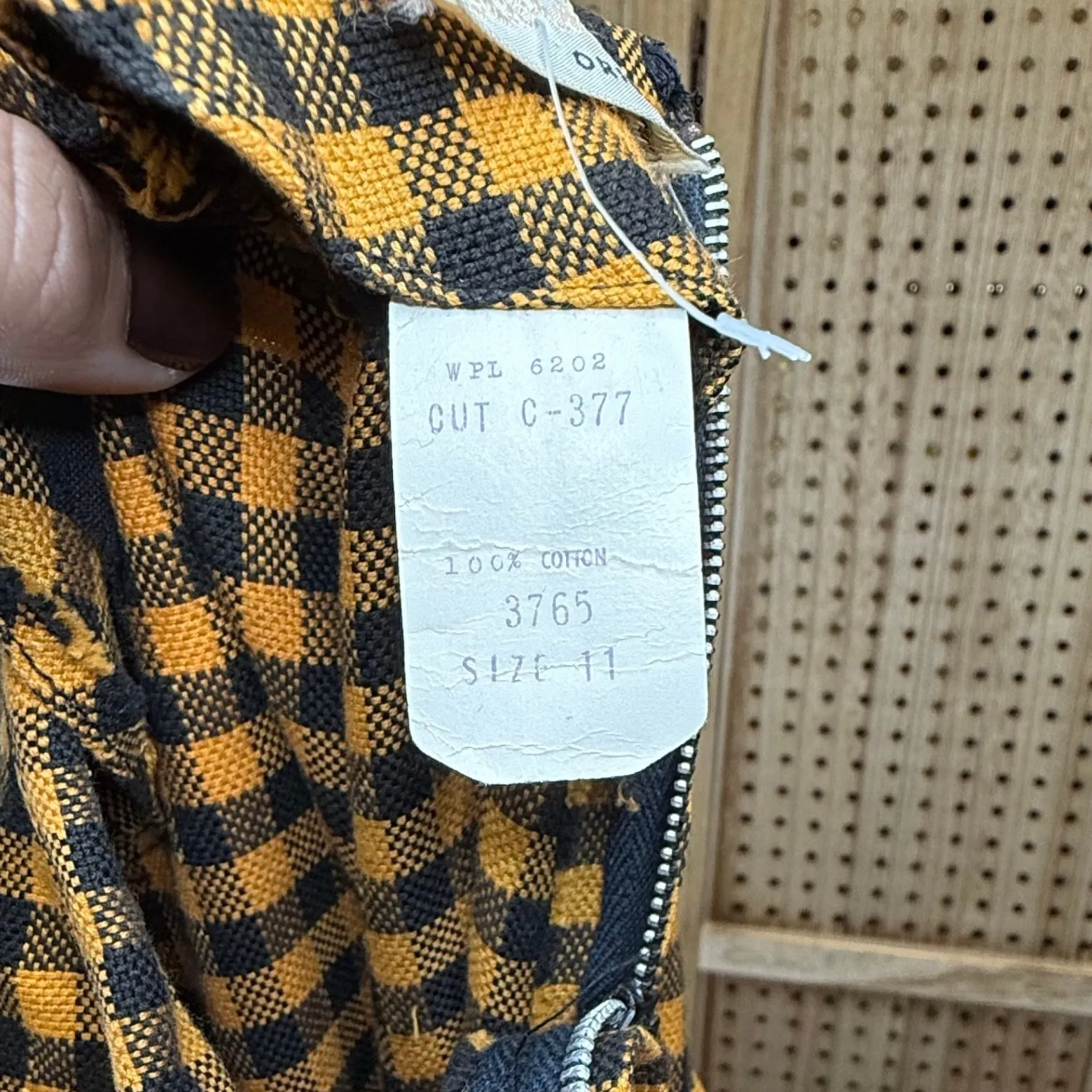 Vintage Carole King 1970 Original Yellow Gingham Midi Dress Size 11 (1012)‎ - Image 3