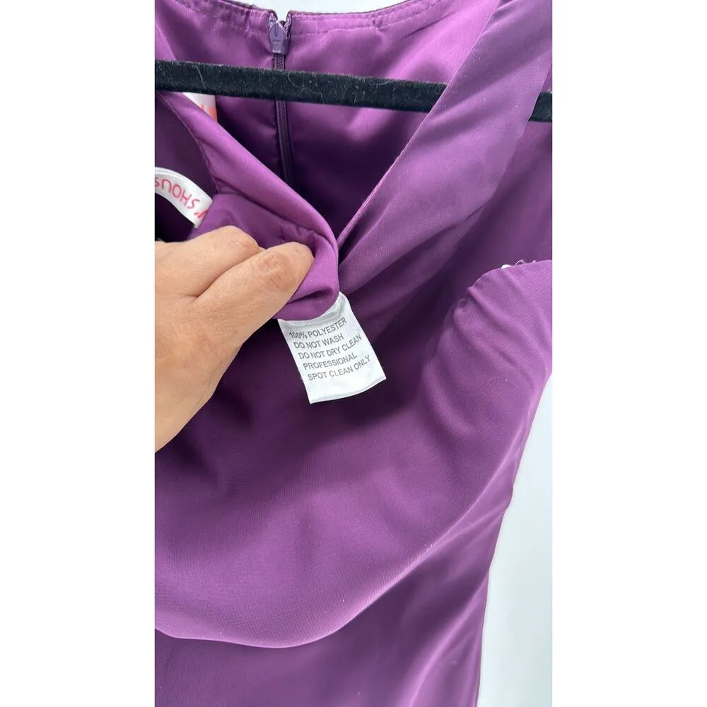 JJ’s House A-Line V-neck Tea-Length Chiffon Mother of the Bride Dress  sz 4 - Image 10