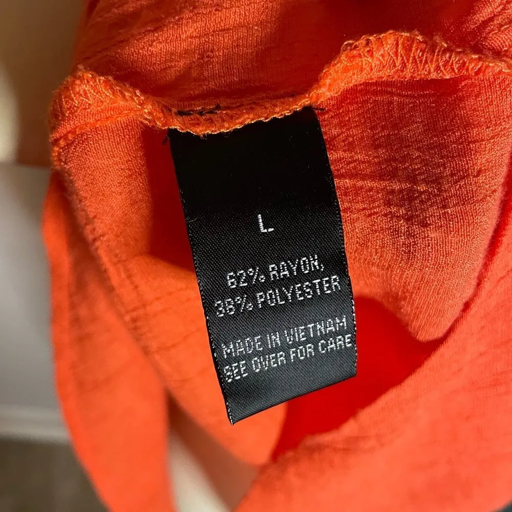 Women’s IZ Byer Orange Halter Top w/ Embellished Collar Size Large - Image 6