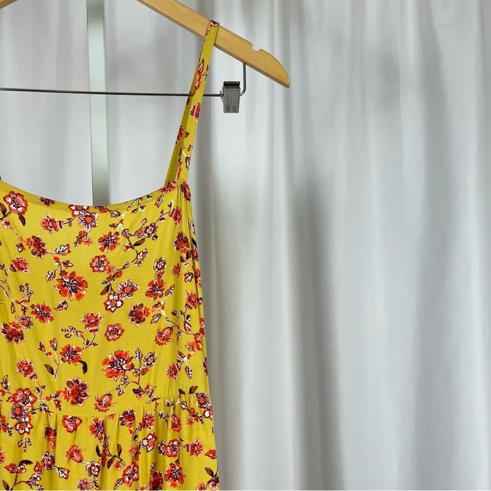 Old Navy Medium Floral Ruffle Boho Swing Tiered Dress Summer Cottagecore Pockets - Image 9