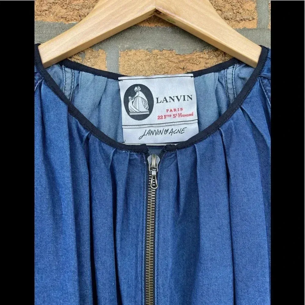 Lanvin X Acne bomber jacket medium Blue - Image 4