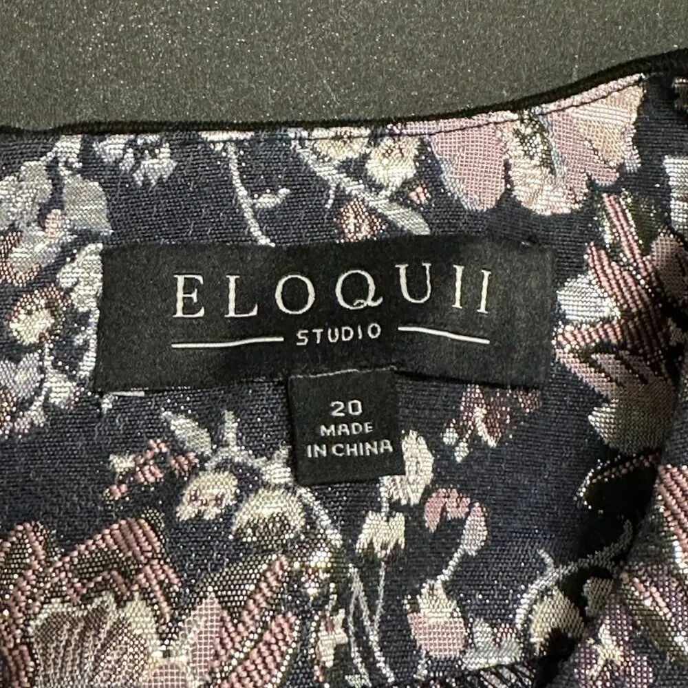 Eloquii  Studio | NWT | Size 20 | Metallic Accent Pattern Jacquard A-Line Dress - Image 6