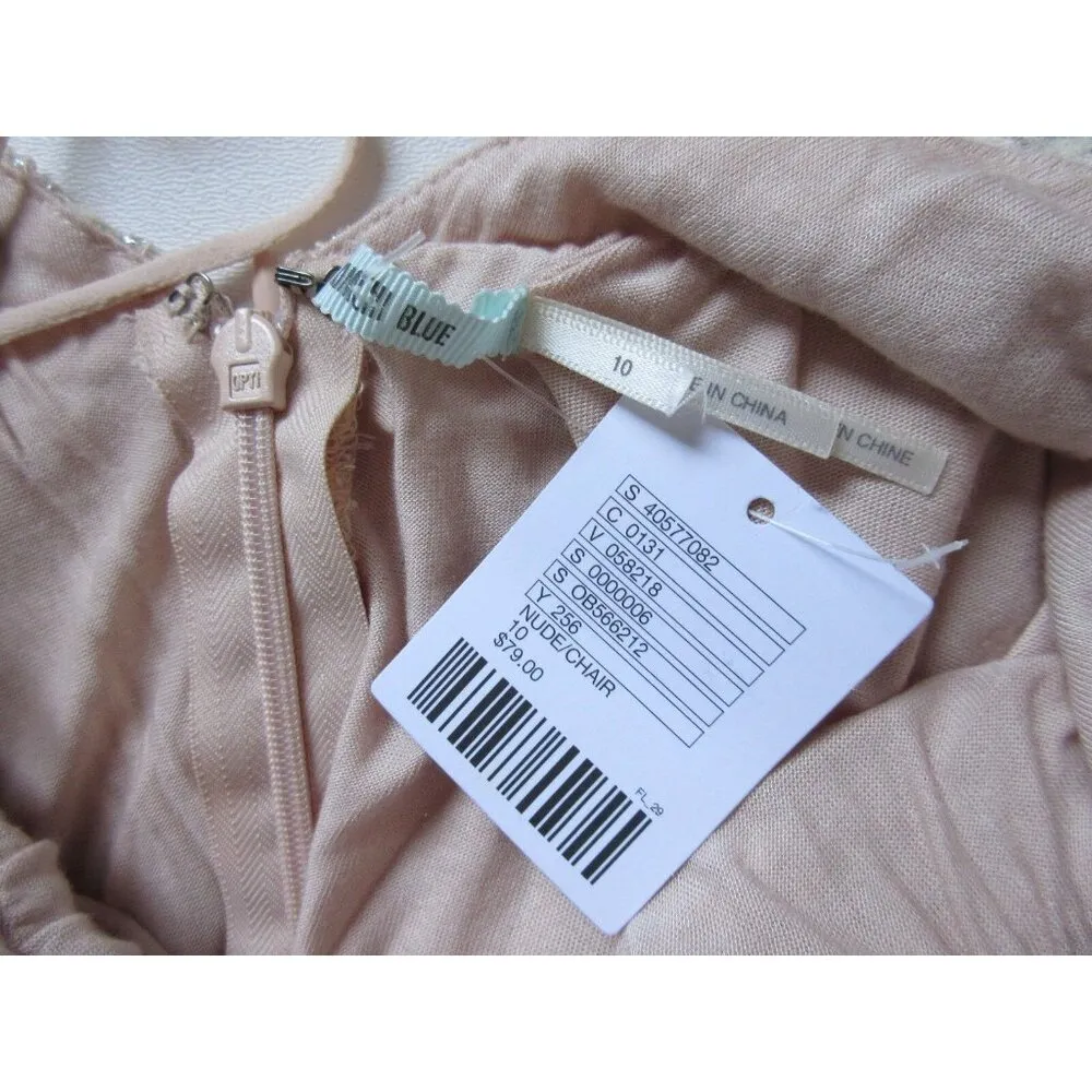 NWT Kimchi Blue Victoria Jumper in Nude Beige Sweetheart Shimmer Lace Romper 10 - Image 6