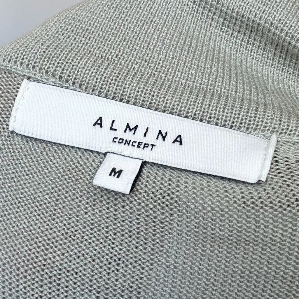 Almina Concept New Spring Knit Polo in Green Size M - Image 9