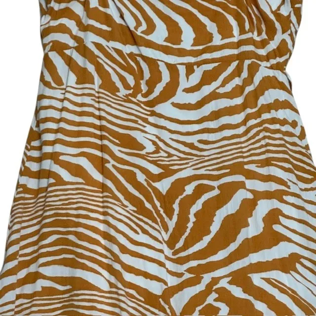 Revolve‎ MINKPINK Zebra Print Wrap Dress Ruffle High Low V Neck Sleeveless Sz Sm - Image 14