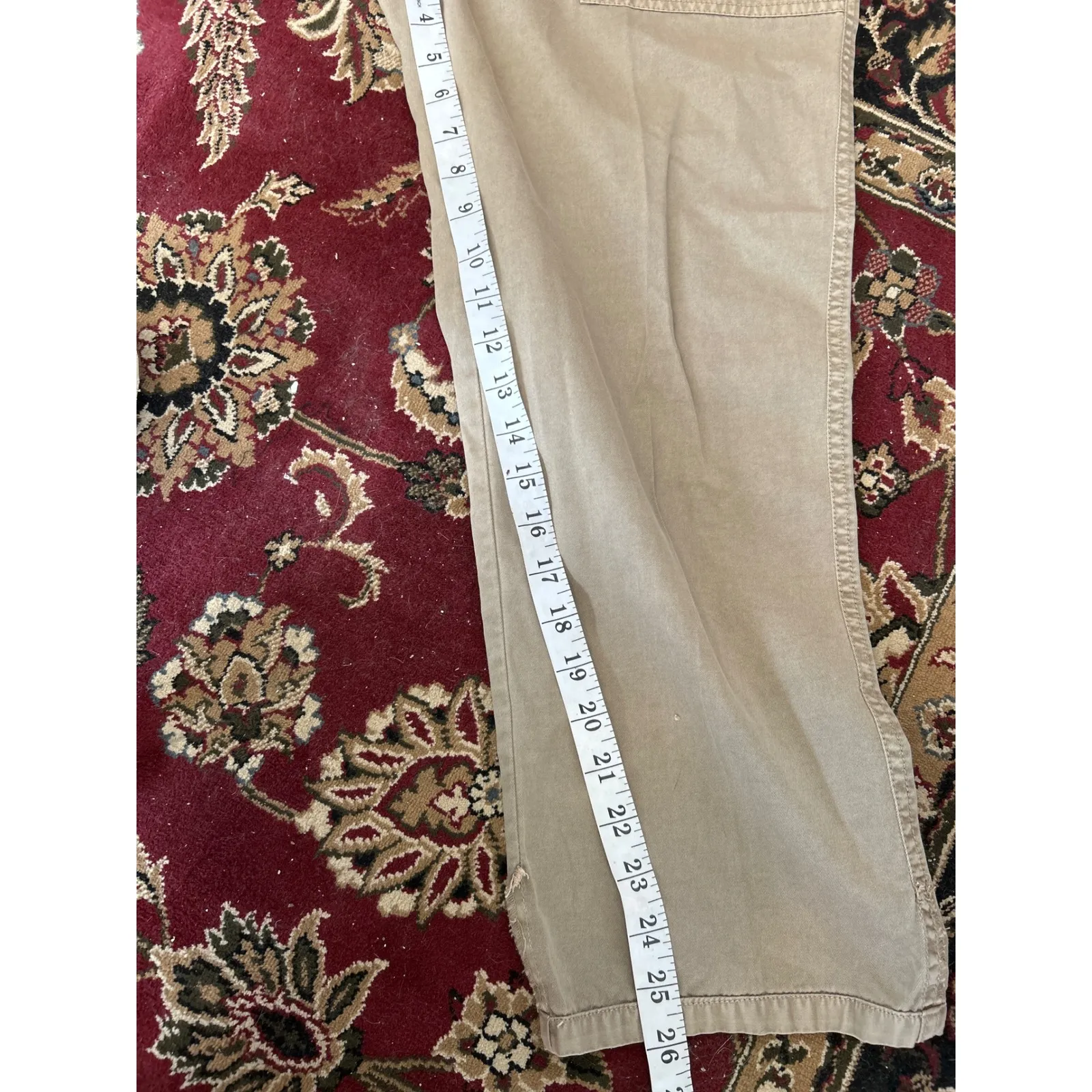 Joie Womens Size‎ 8 Khaki Crop Pants Casual 100% Cotton Utility Style - Image 6