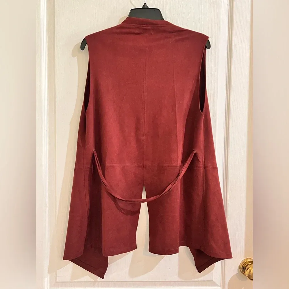 FINAL PRICE MUDPIE Myopic Maroon Suede Vest - Image 3