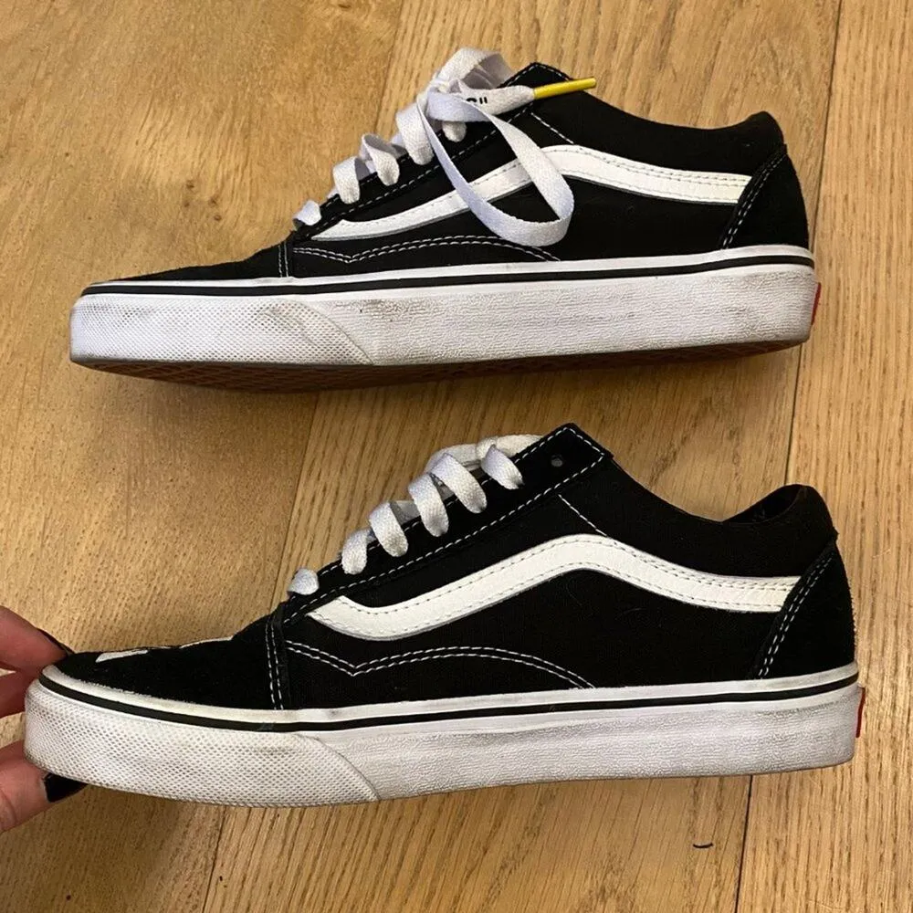 VANS x Off White Sneakers in Black and White Size 7 - Image 5
