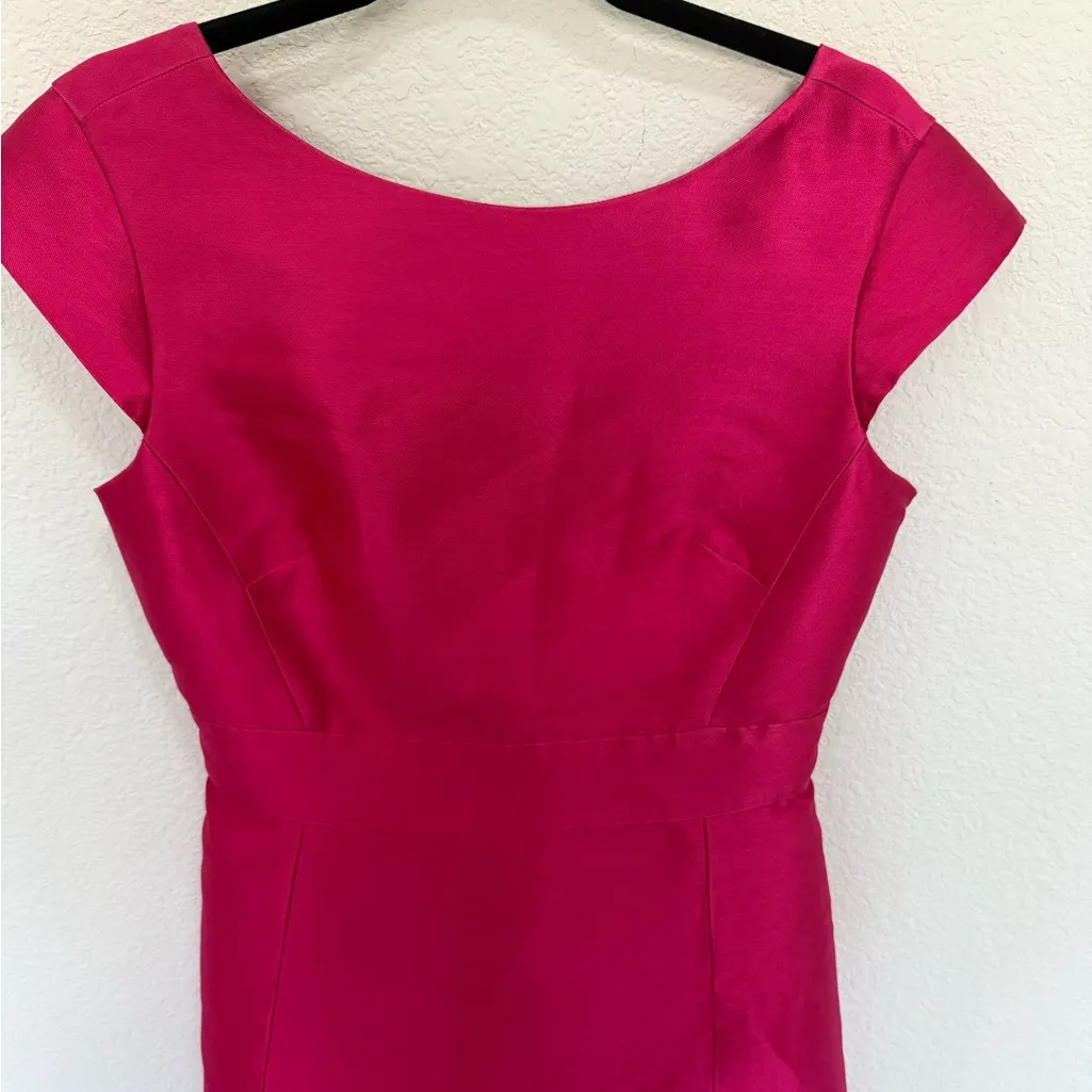 KATE SPADE Backless Mini Dress In Full Bloom Sweetheart Pink Cap Sleeve Size 4 - Image 4