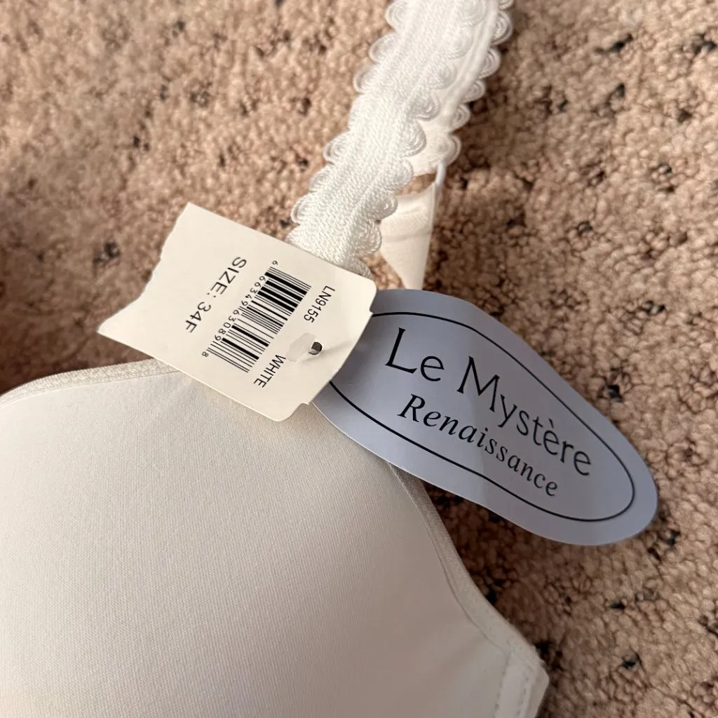 Le Mystere Carina Size 34F Microfiber Underwire Full Cup Bra Style LN9155 White - Image 6