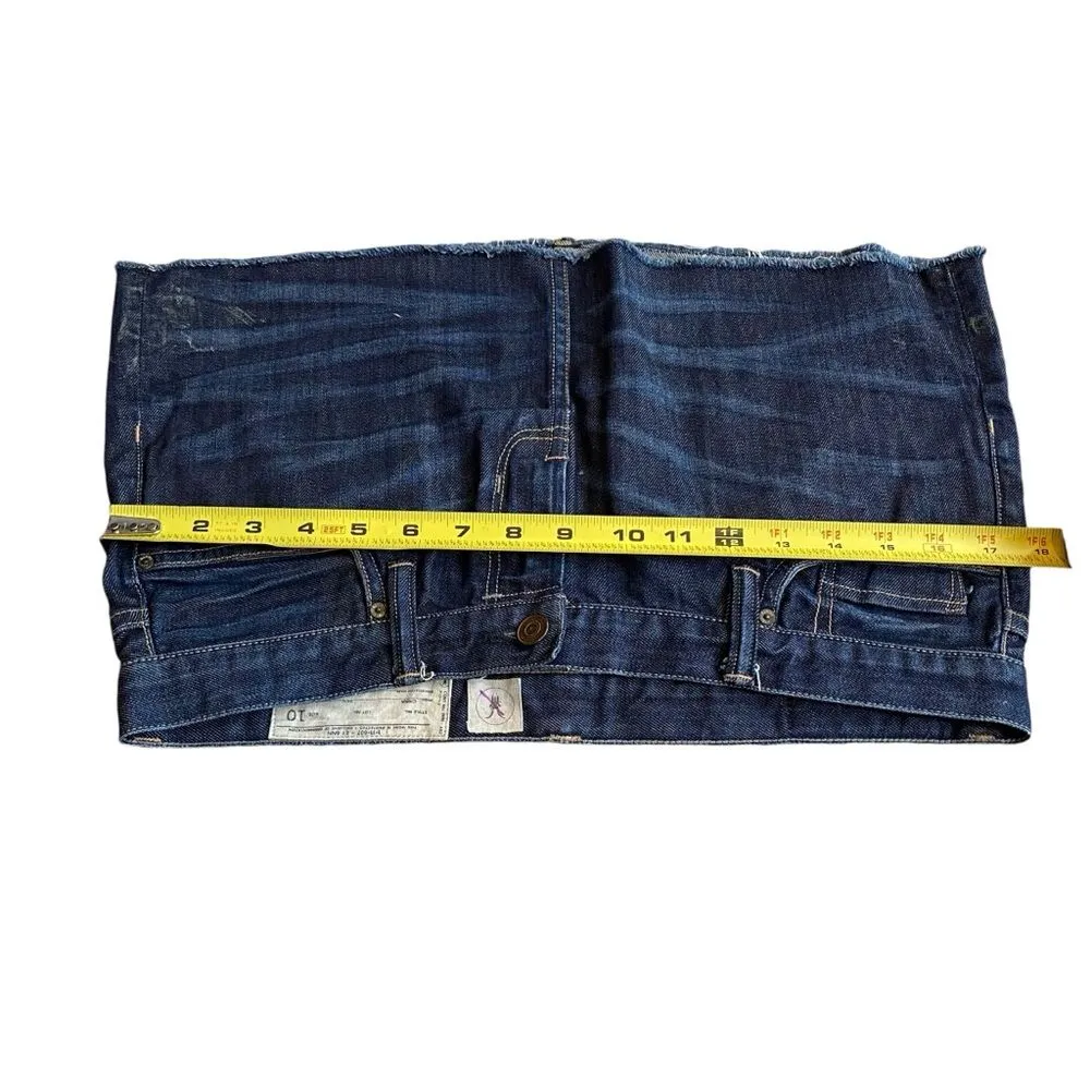 All Saints Spitalfields 10 Micro‎ Mini Denim Jean Skirt Frayed Short Y2K - Image 10