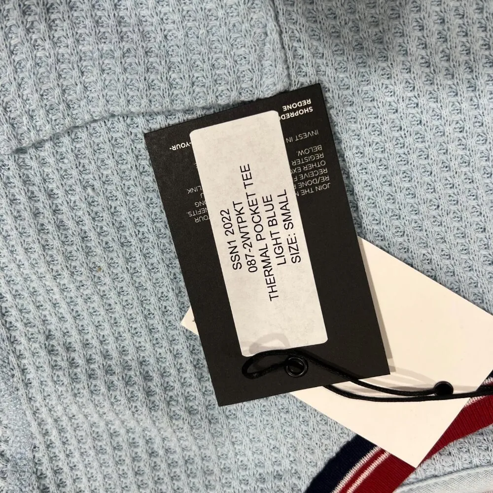 NWT RE/DONE THERMAL POCKET LIGHT BLUE TEE SZ S - Image 2