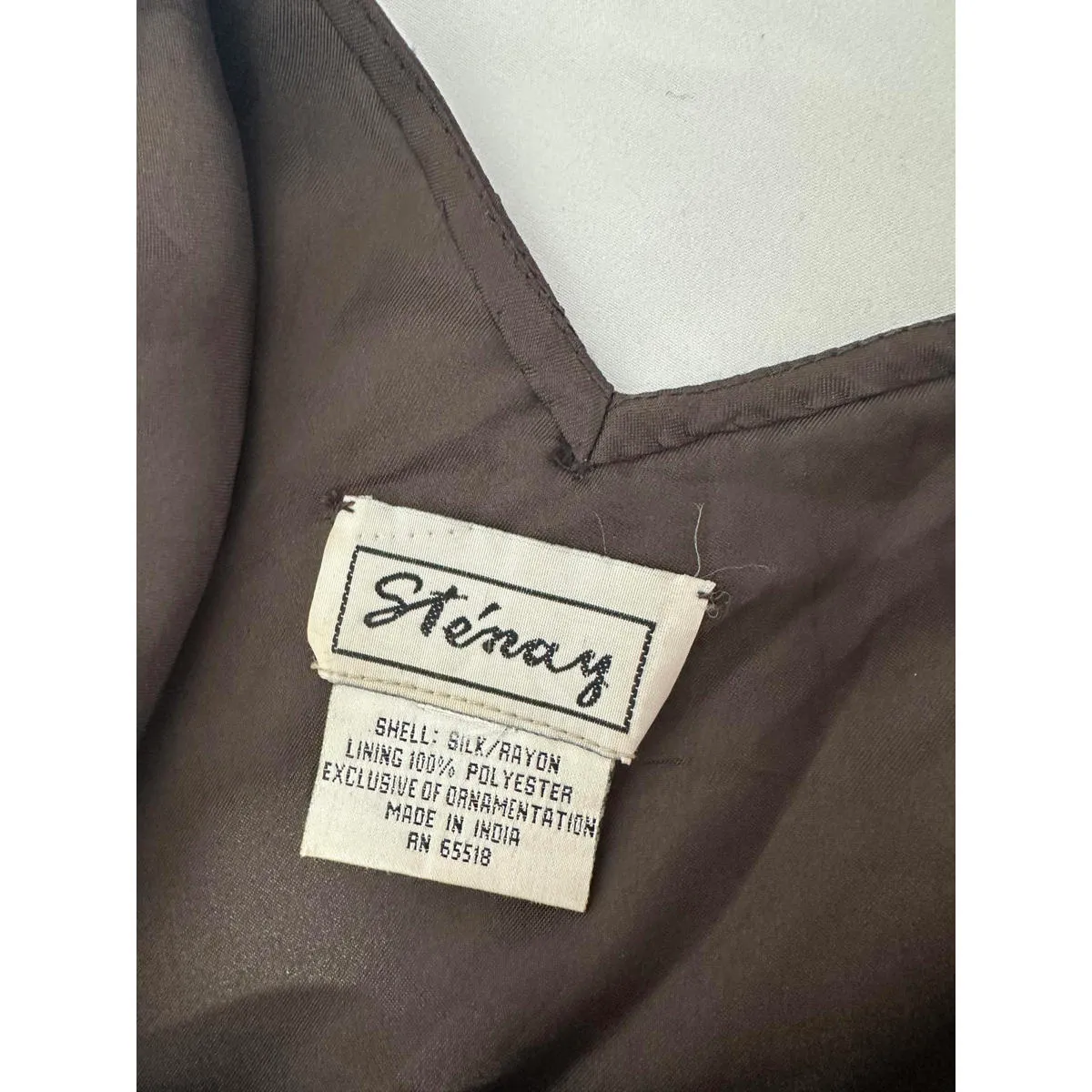 Vintage Brown Sparkly Evening Gown - Image 9