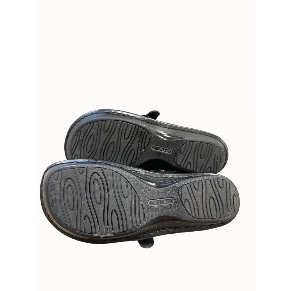 NurseMates pillow top women’s leather clog shoes 7M SKU 6274 Black Size 7 - Image 5