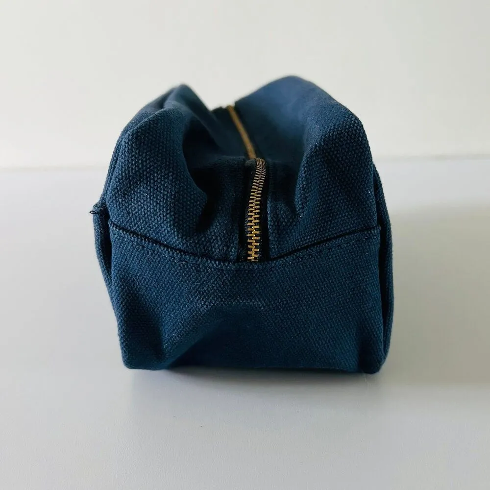 IZOLA Navy Dopp Kit Cosmetic Travel Shaving Shave Bag Tote - Image 4