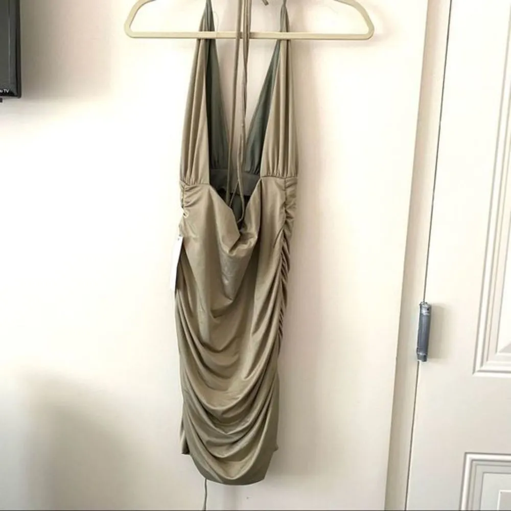 TOBI‎ Cinched Cocktail Dress Olive NWT Small - Image 3