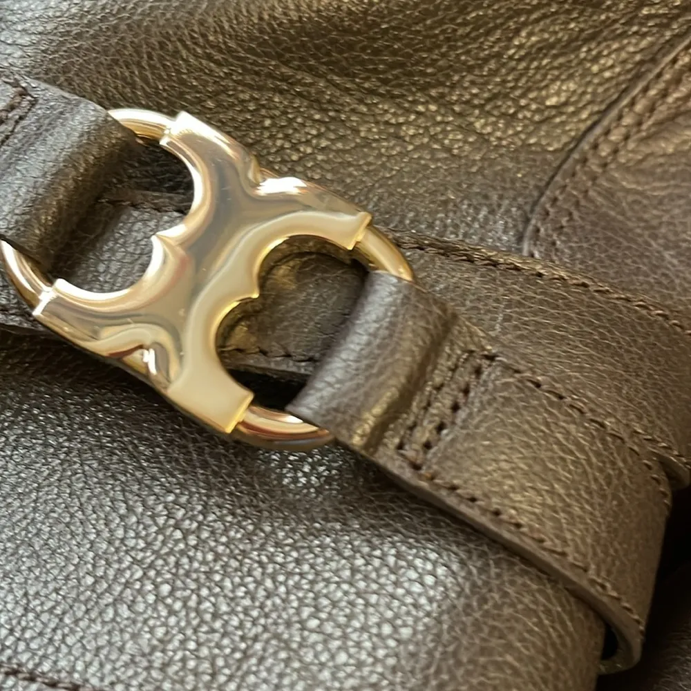 Tory Burch Gemini Link Leather Ankle Black Side Zip Boots Bootie in size 9 - Image 5