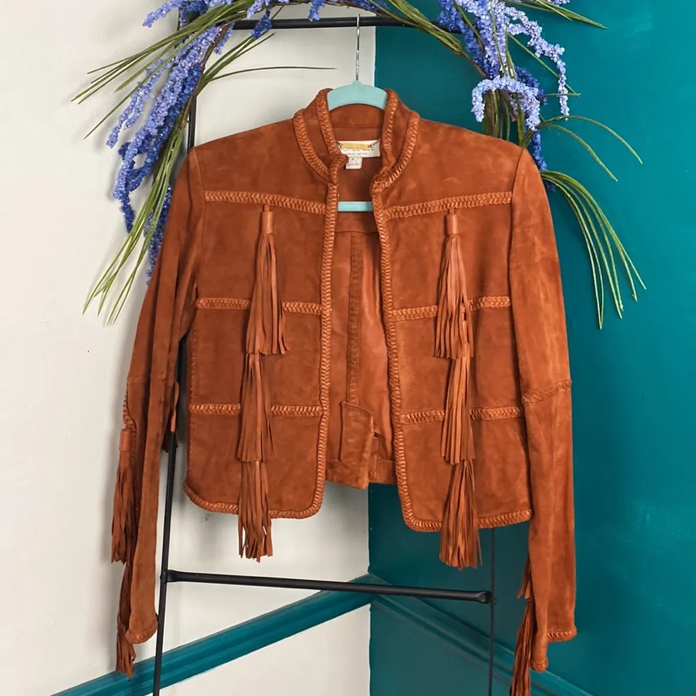 Rachel Zoe fringe suede 4 boho chic leather - Image 3