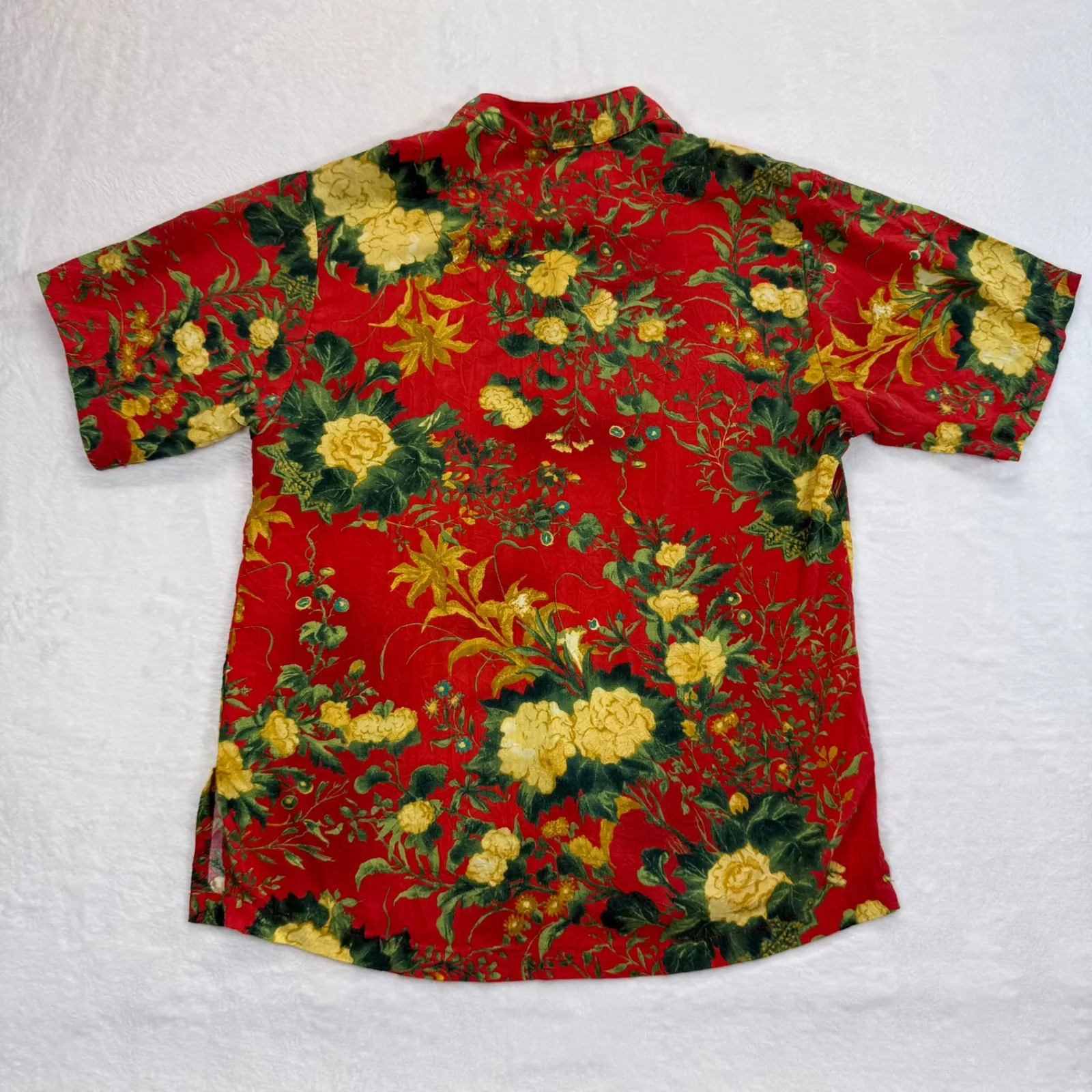 Jams‎ World Floral Hawaiian Shirt Limited Edition Red Yellow XS - Image 8