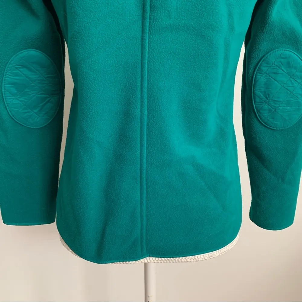EUC Talbots Petite Quilted Fleece Zip Up Green Jacket Size P - Image 14