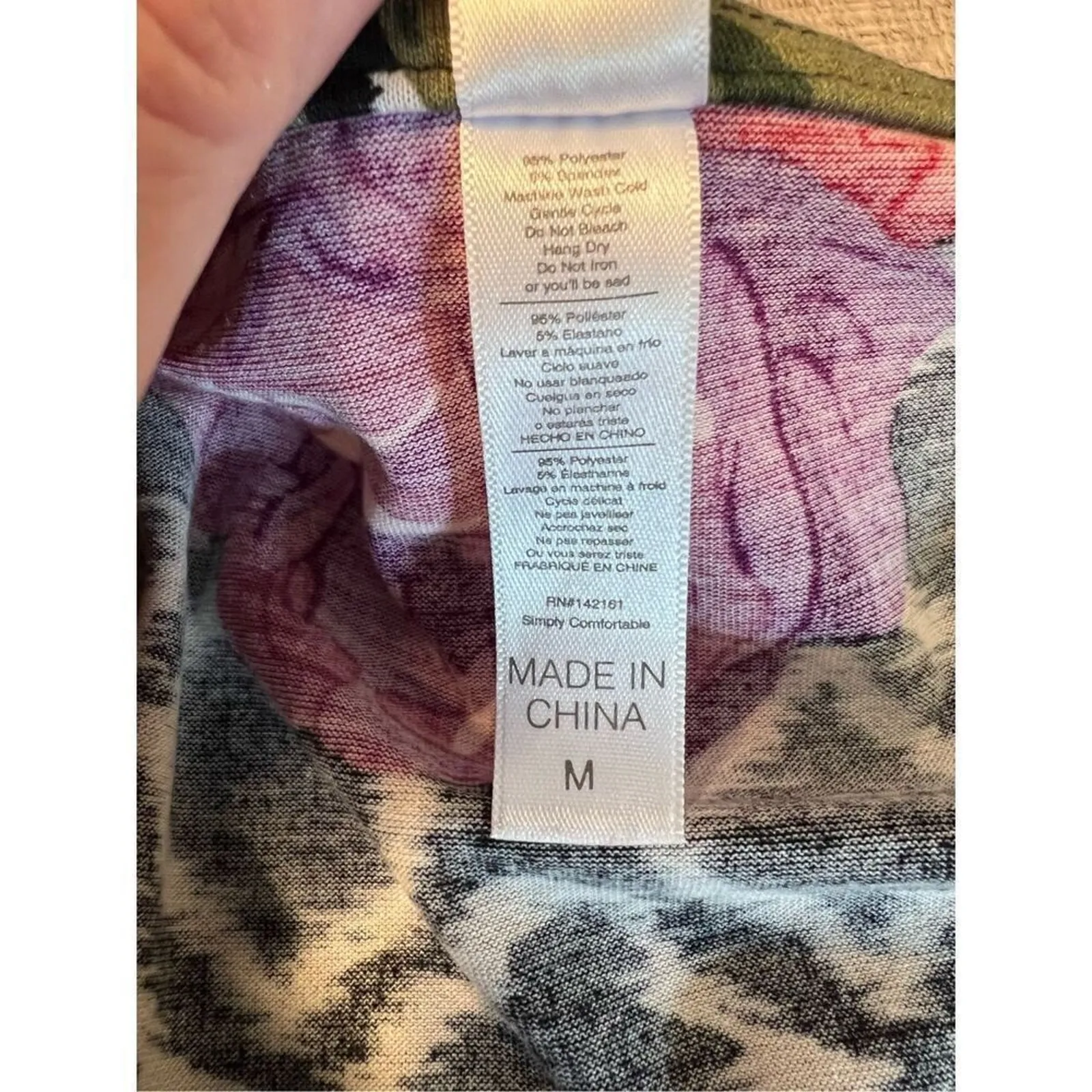 LuLaRoe Chrissy T Black Floral Trellis Print Shirt‎ Tunic Top MEDIUM Floral NWT - Image 8