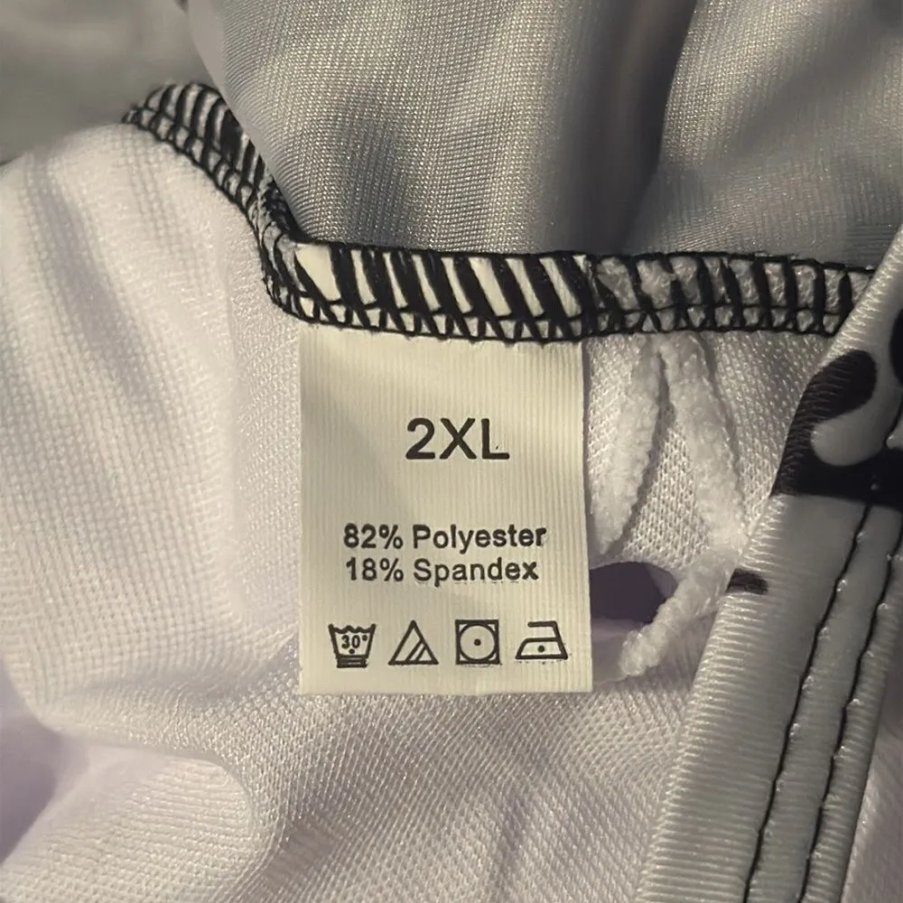 Women’s 2 Piece Swimsuit Black and White Floral Design Tankini Size 12 NEW - Image 13