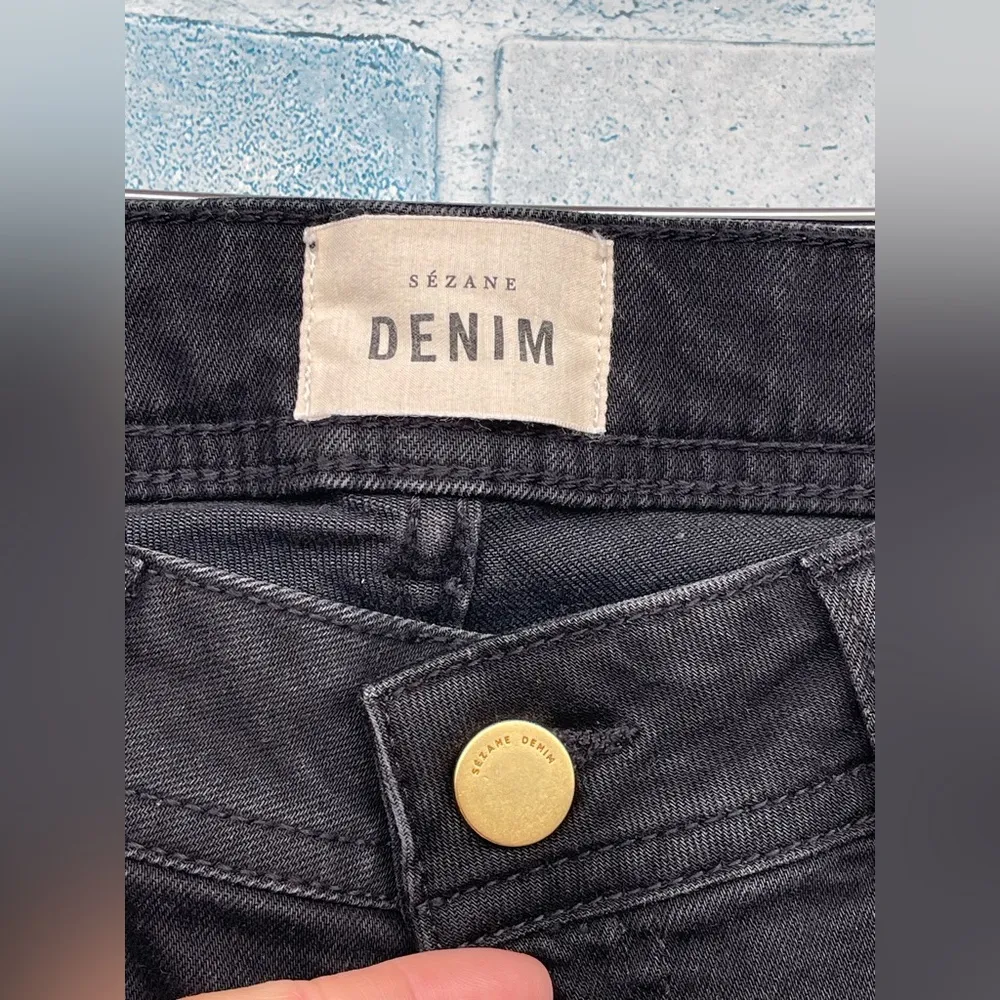 Sezane black cropped jeans size 28 - Image 3