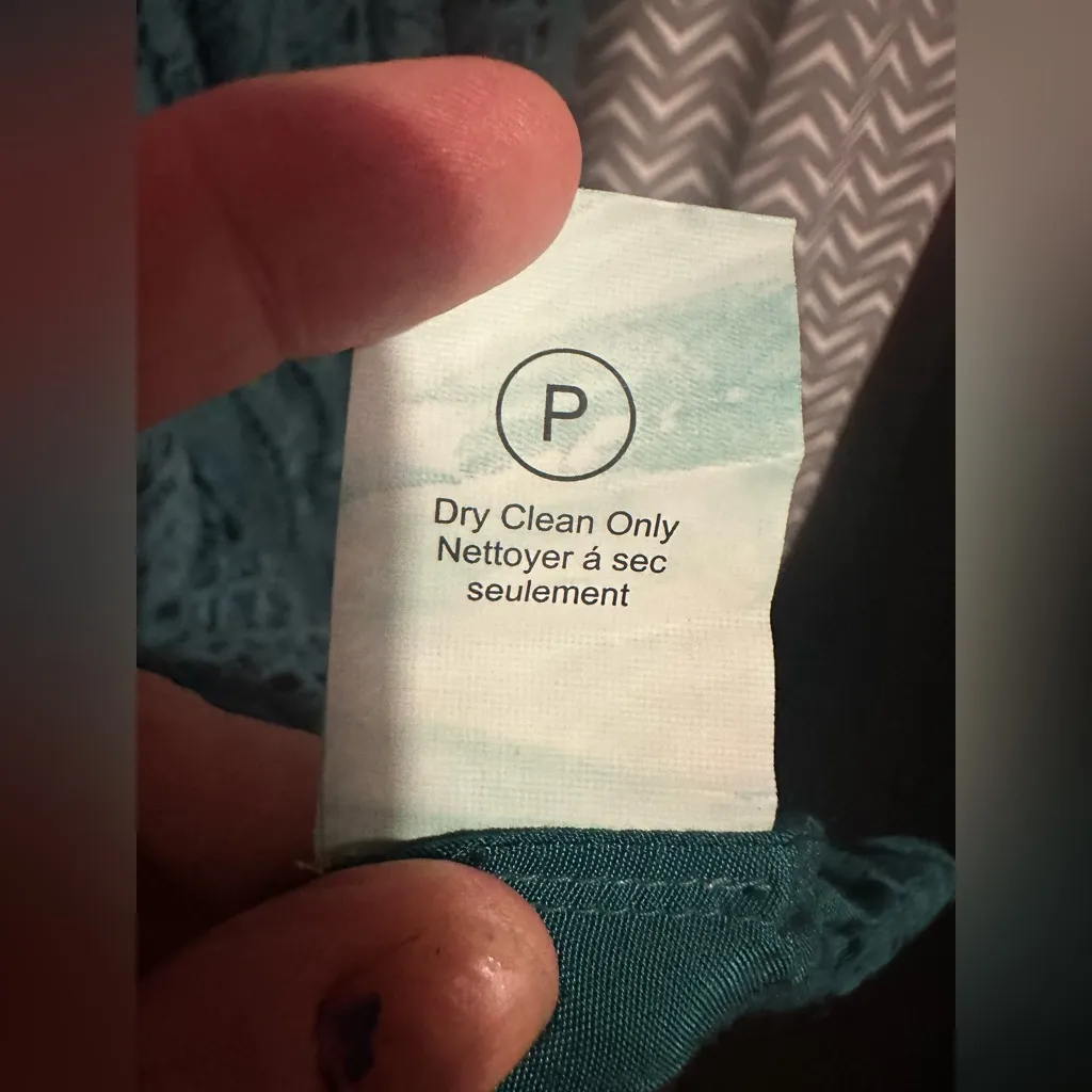 Anthropologie / Geisha Designs | Turquoise Pleated Lace Maxi Dress, Size S - Image 10