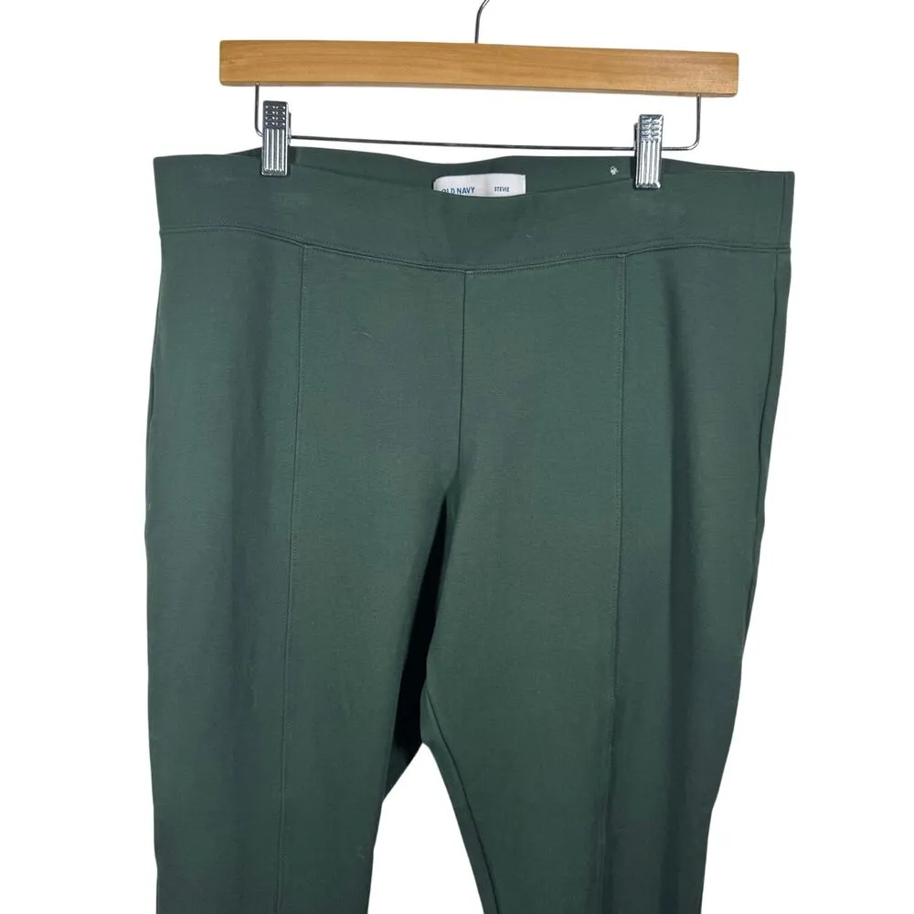 Old Navy Pant Women Size XL Forest Green Stevie Ponte Legging Career 821661 Work - Image 3