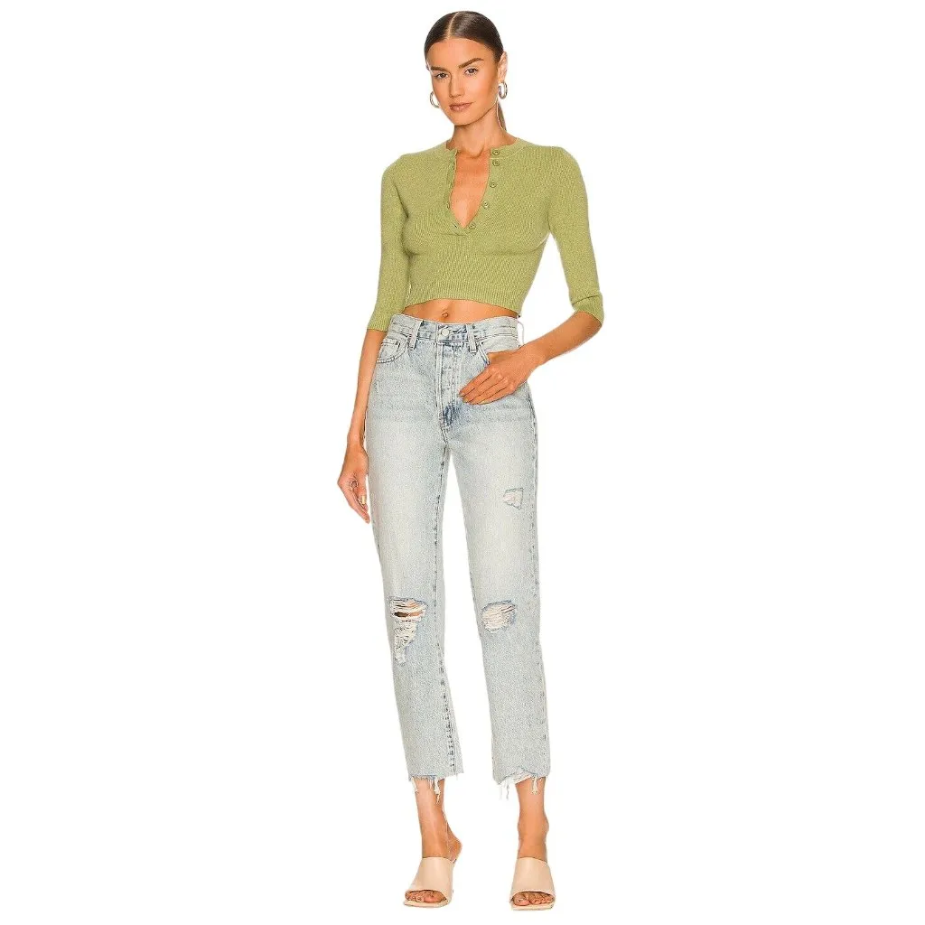 Pistola Charlie High Rise Straight Jeans in Hysteria Distressed 26 Womens denim - Image 4