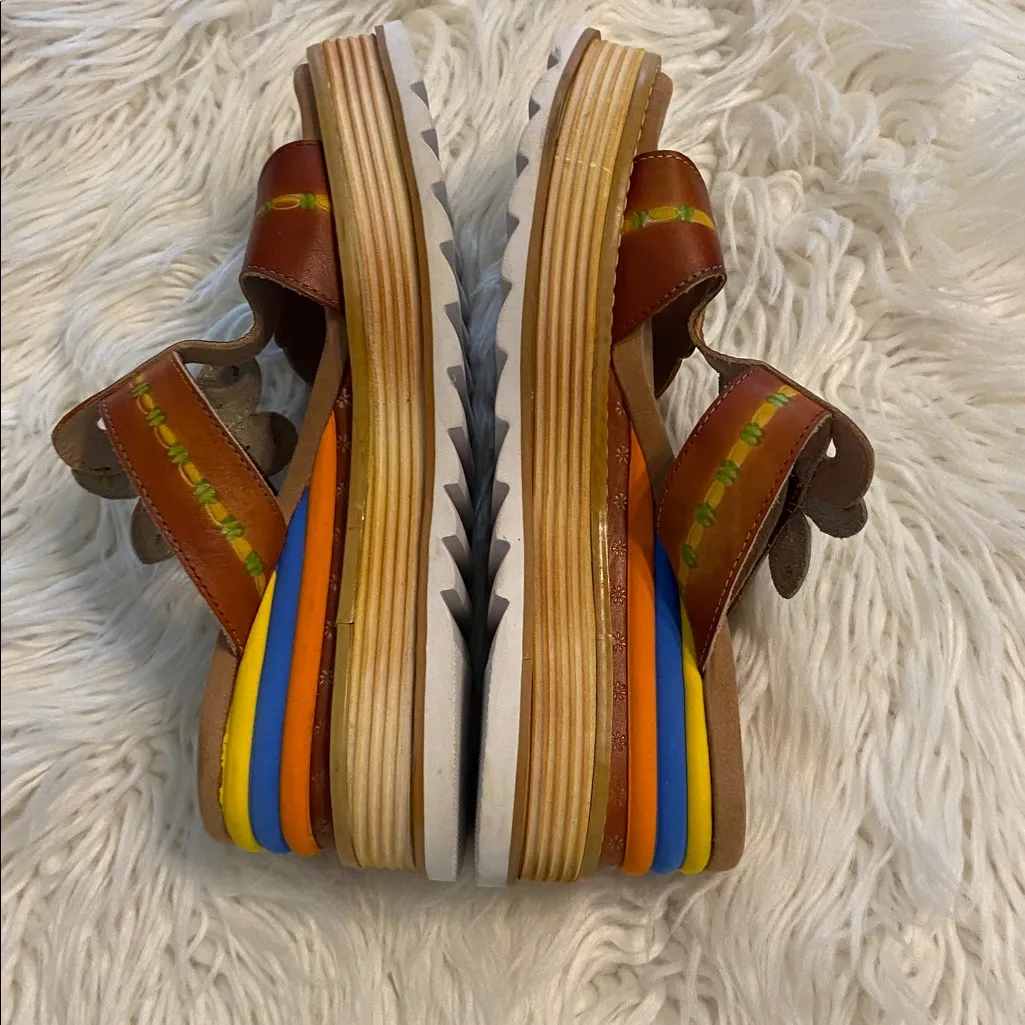 Spring Step  L'Artiste Multi Color Sandals size 39 (USA 8.5) leather material - Image 9