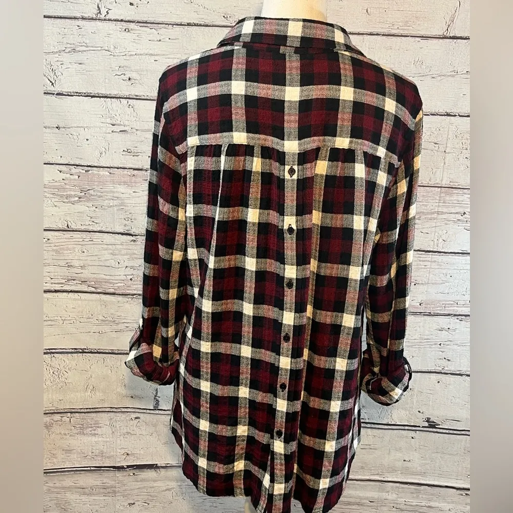 PISTOLA Pullover Plaid Shirt-Large - Image 3