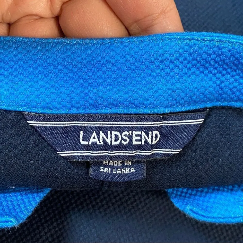 Lands End Block Black Blue Mini Dress - Image 5