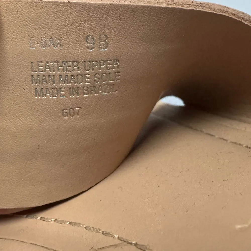 Elizabeth & James Nude Bax Platform Sandal Size 9B - Image 5