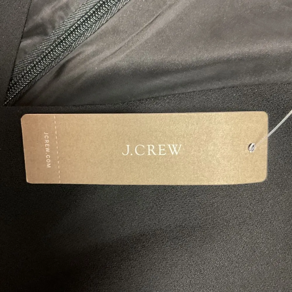 J. CREW 365 Side‎ Sash Sheath Dress V-Neck Sleeveless Crepe Black Size 10 NEW - Image 17
