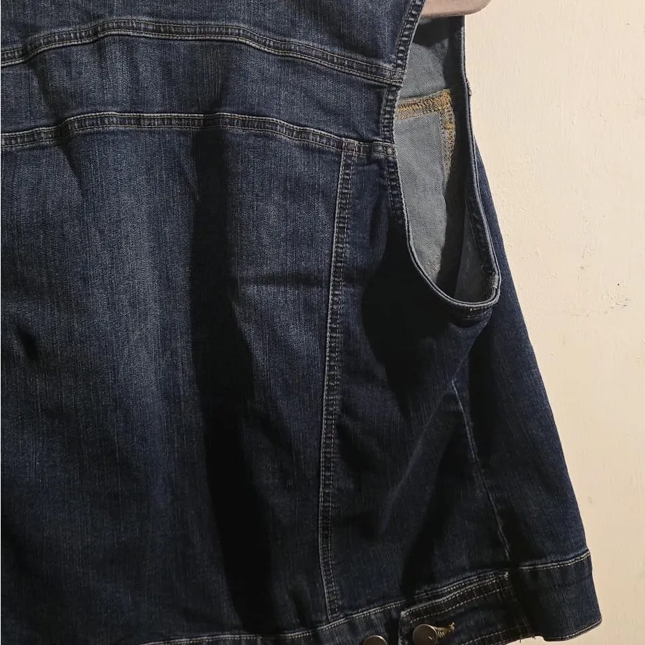 Wax Jeans Blue Denim Vest Size 3X - Image 5