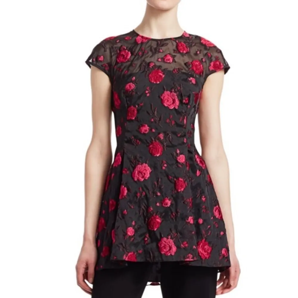 LELA ROSE
Cap Sleeve Rose Peplum Top Size 4 - Image 34