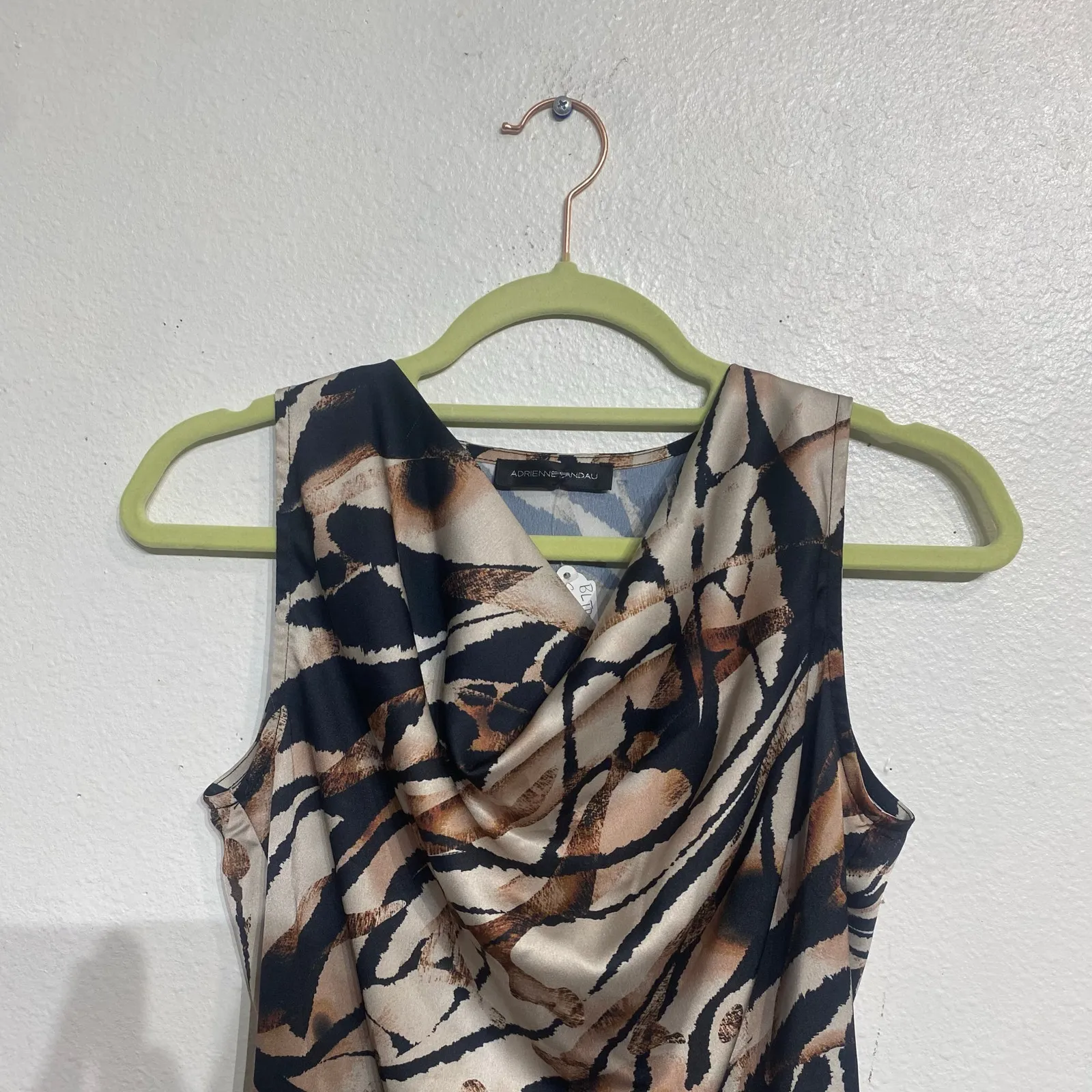Adrienne Landau Spice Tiger Print Sleeveless Blouse Sz s - Image 2