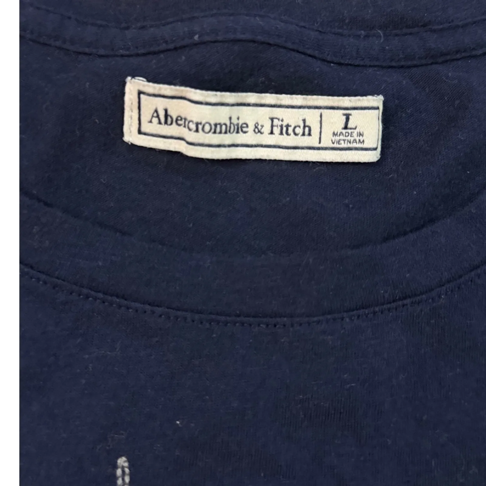 Abercrombie Fitch Long Sleeve T-Shirt Womens Navy Blue NYC Graphic Print Size L - Image 4