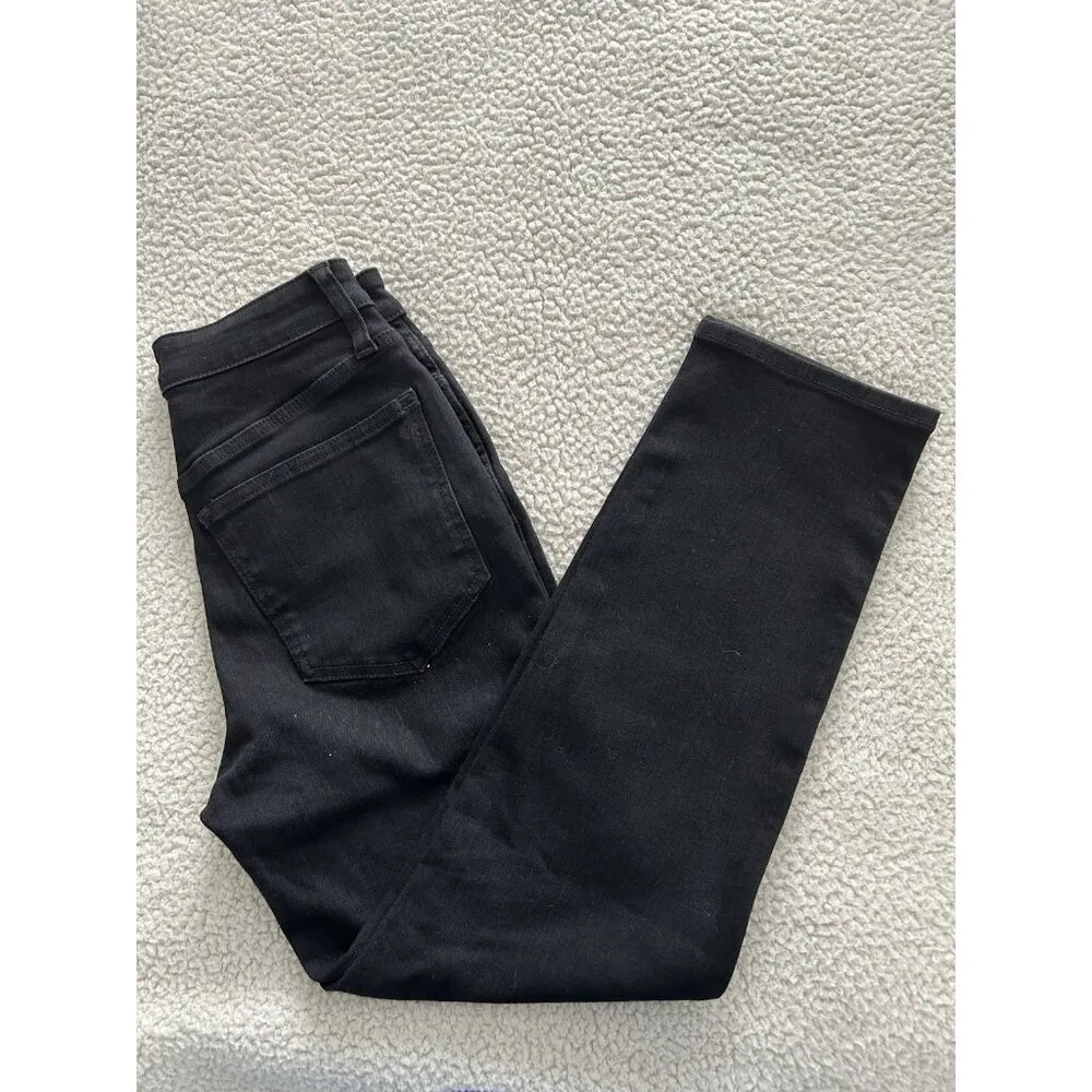 Madewell Curvy Stovepipe Jeans High-Rise Stretch in Black Rinse Size 26P - Image 10