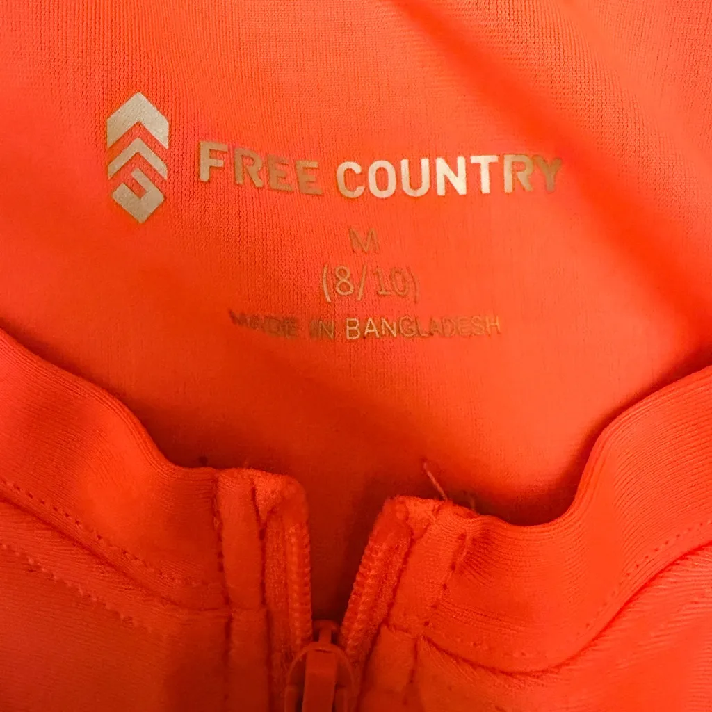 Free Country Women's Vibrant Coral Long Sleeve Tee - Image 6