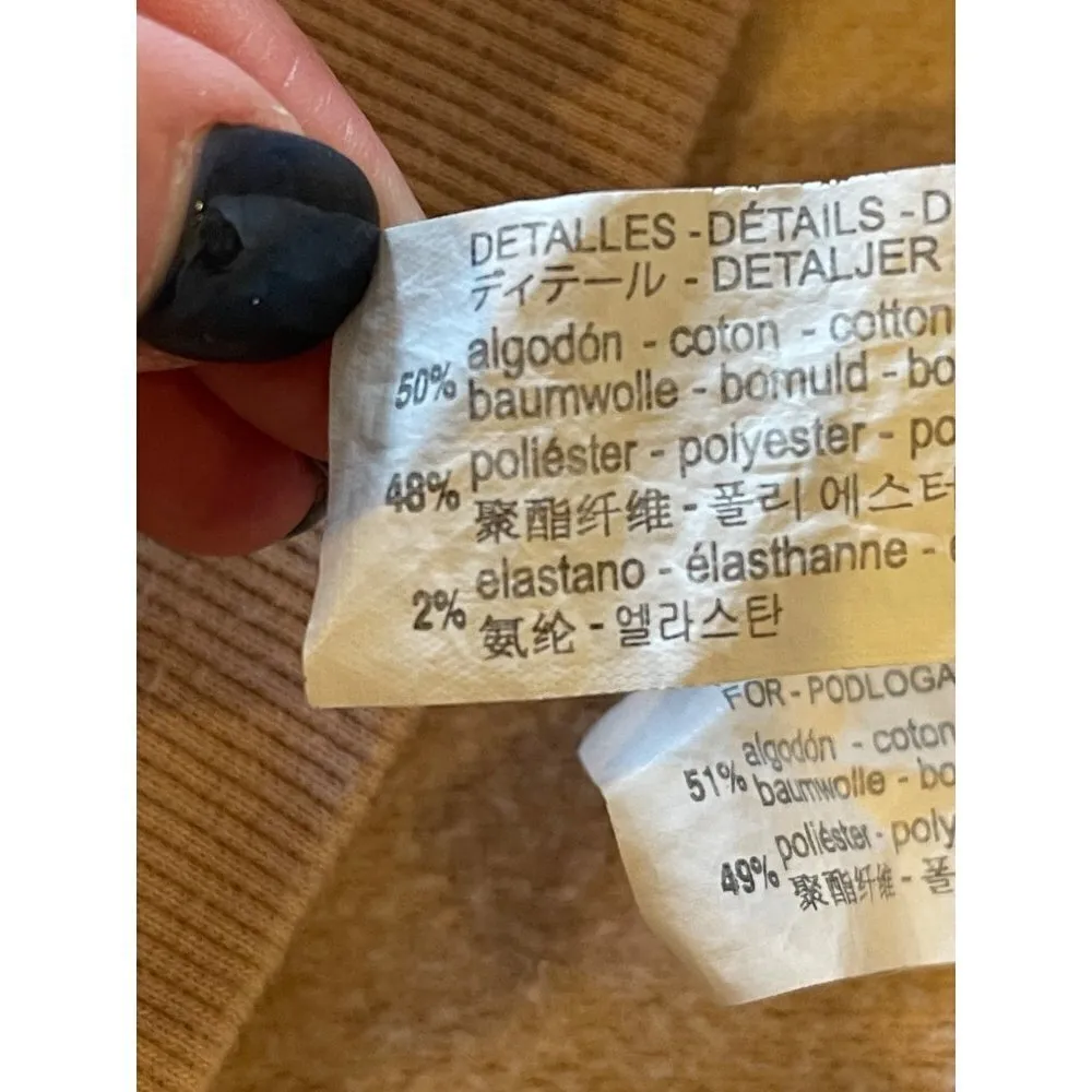 Zara Pink Cotton Blend Pullover Hooded Sweatshirt‎ Size S - Image 8