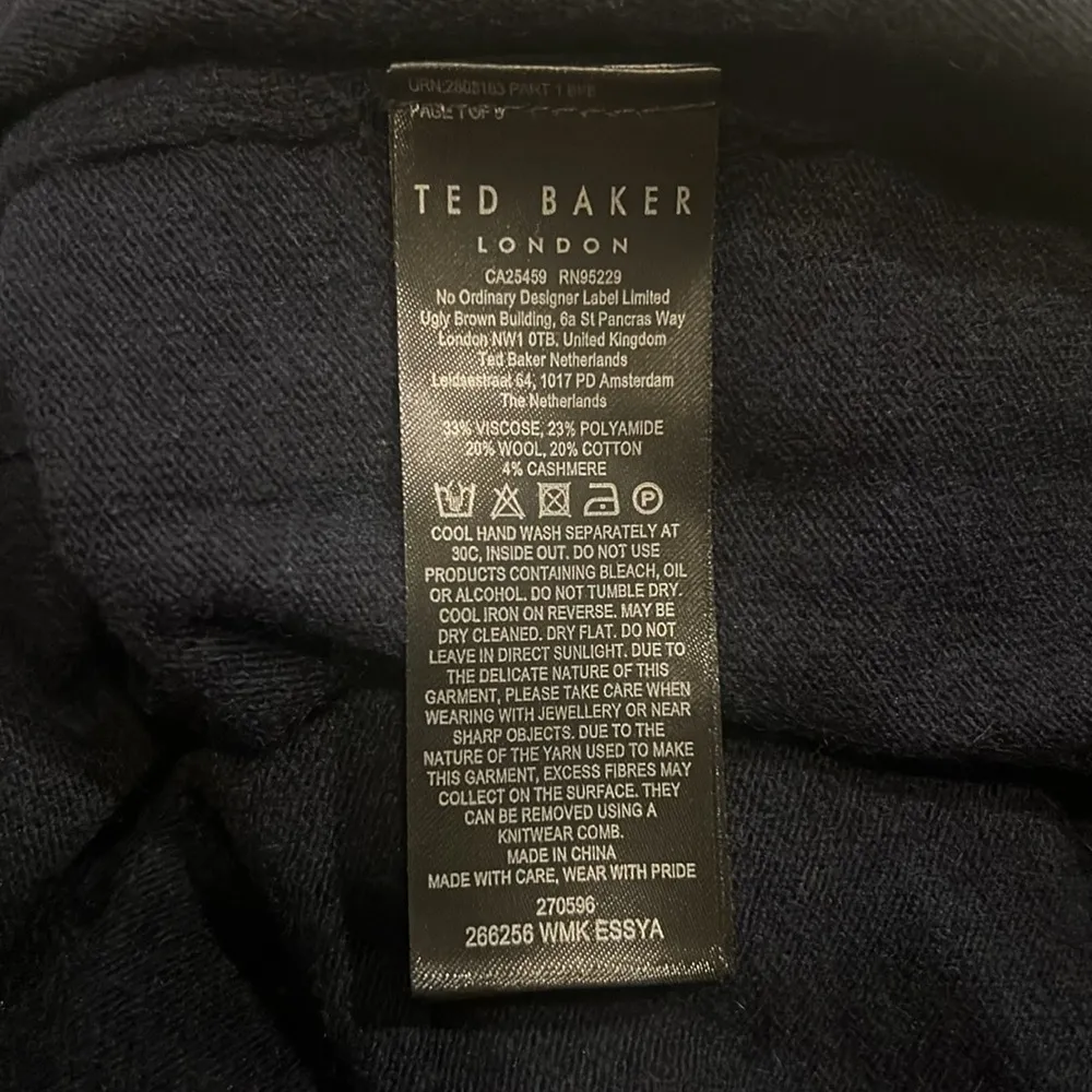 NEW Ted Baker Essya Slouchy Long Sleeve Sweater Dress in Navy, Size 6 US 14 - Image 3