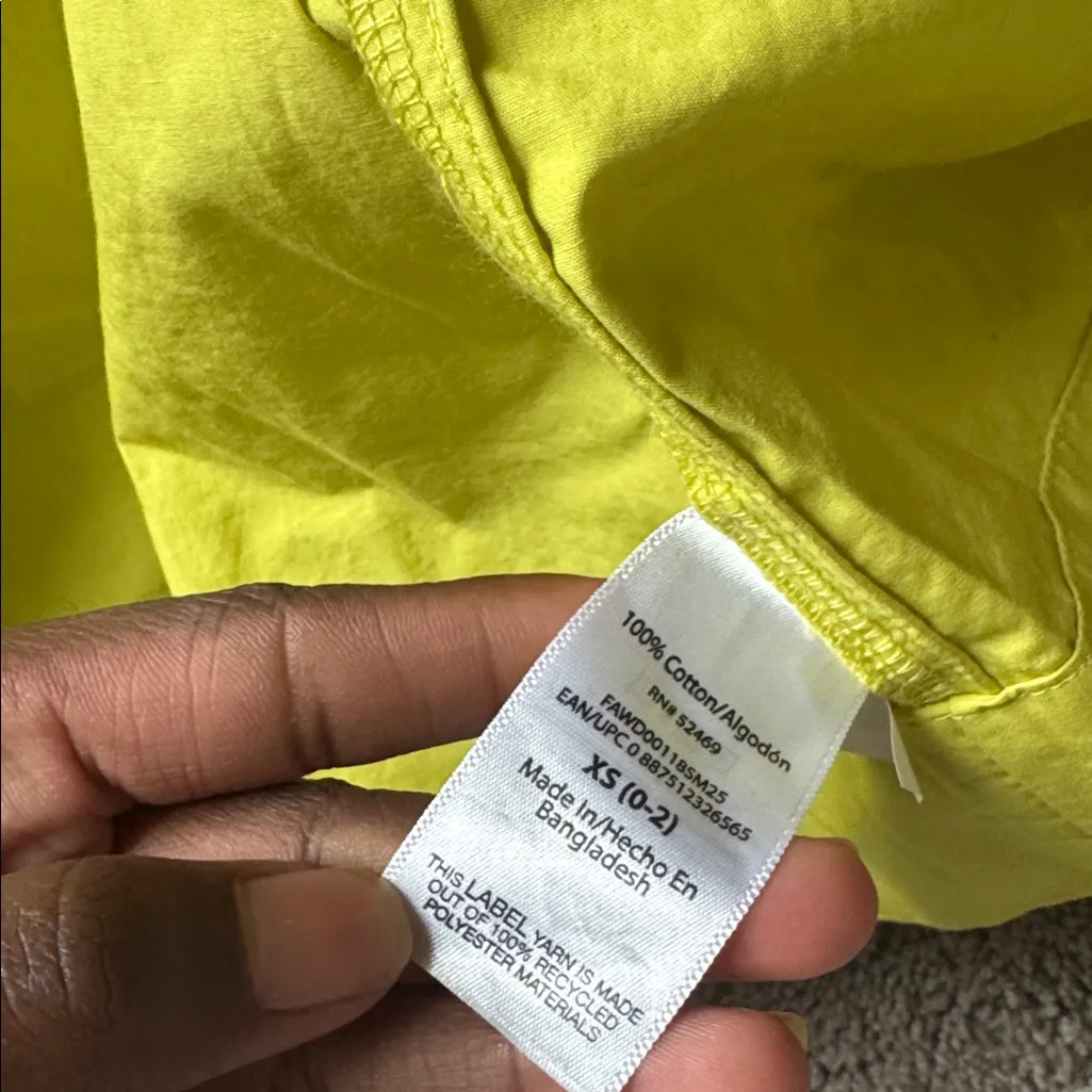 Free Assembly Yellow Tiered Maxi Dress SIZE XS - Image 5