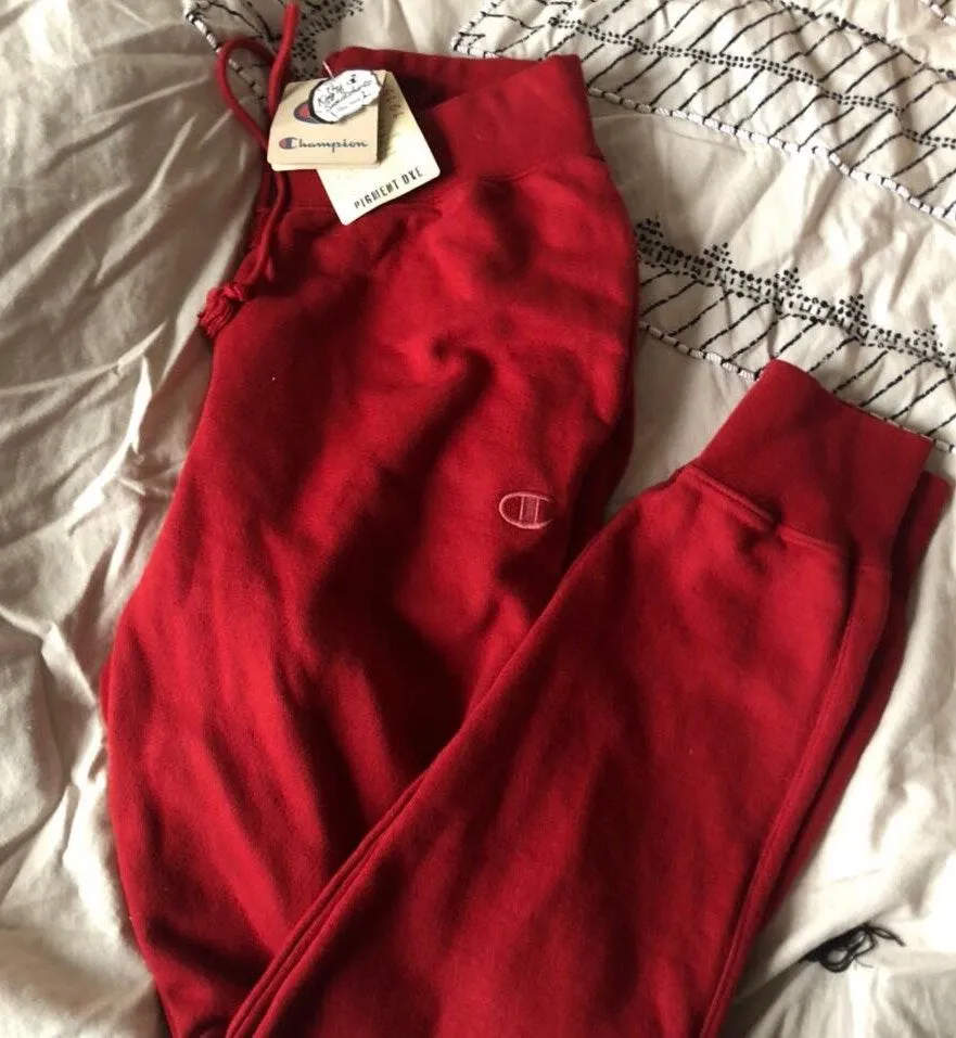 Champion dark red reverse weave sweatpants - Image 2