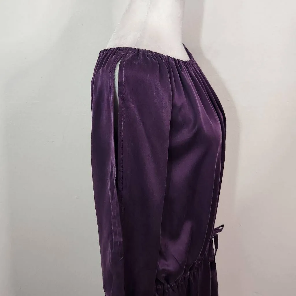 Chaser  Purple Mini Dress with Drawstring Waist NWT Size Medium - Image 6
