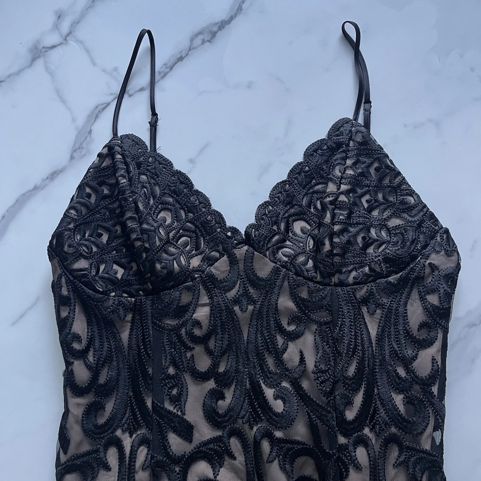 Bardot Gia Lace midi Dress Black Sz 10 Chic Feminine Cocktail Party Event Attire - Image 6